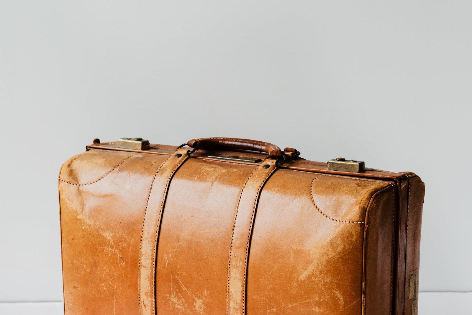 Brown Leather Suitcase