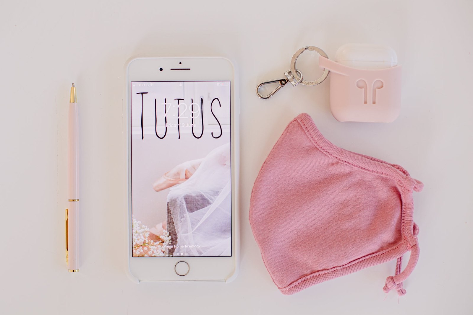 Phone And Travel Flatlay Of Items
